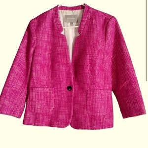 Beautiful Women’s Banana Republic Pink Tweed 3/4 length Blazer